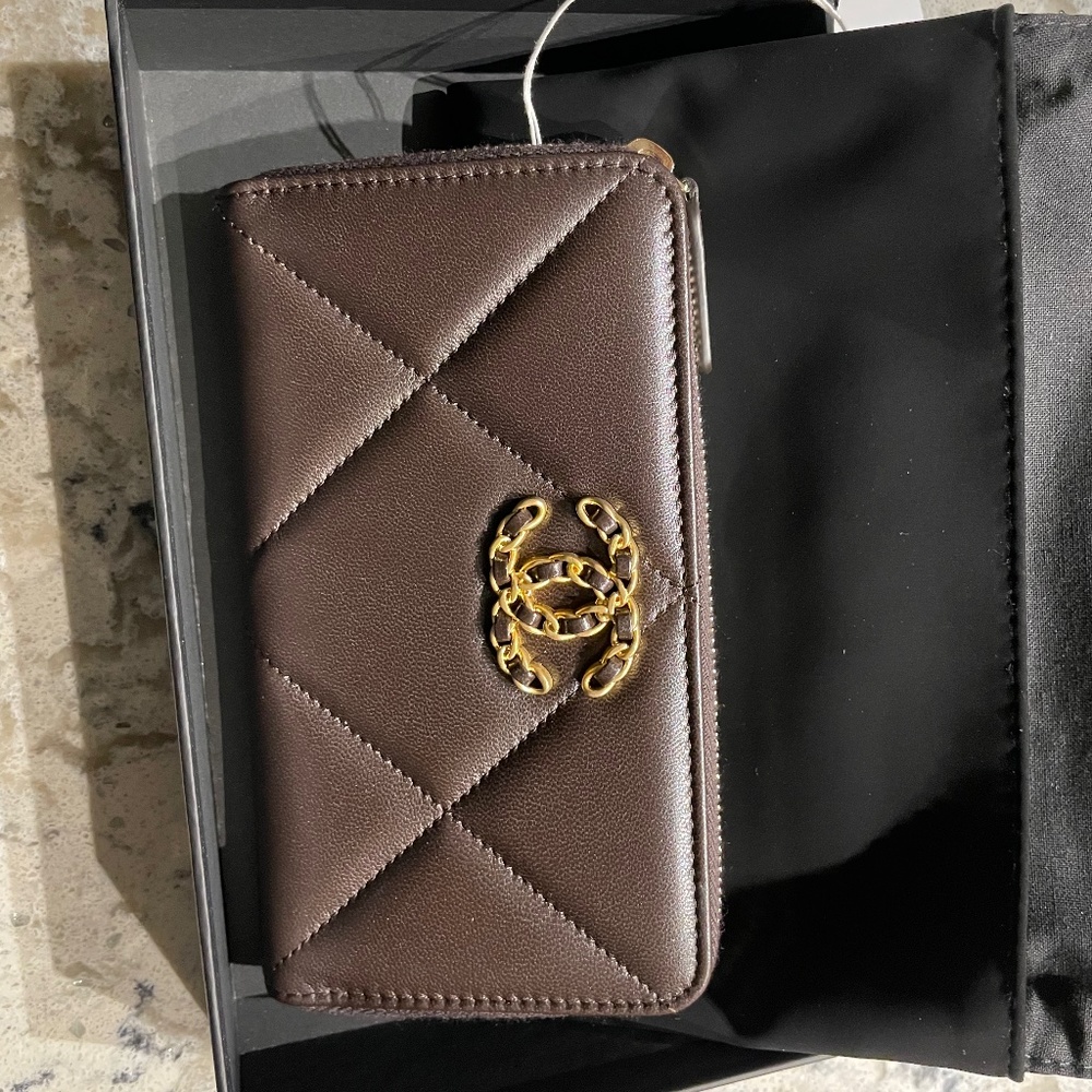 NWT Brown Chanel Wallet